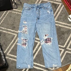 We The Free distressed jeans with flannel